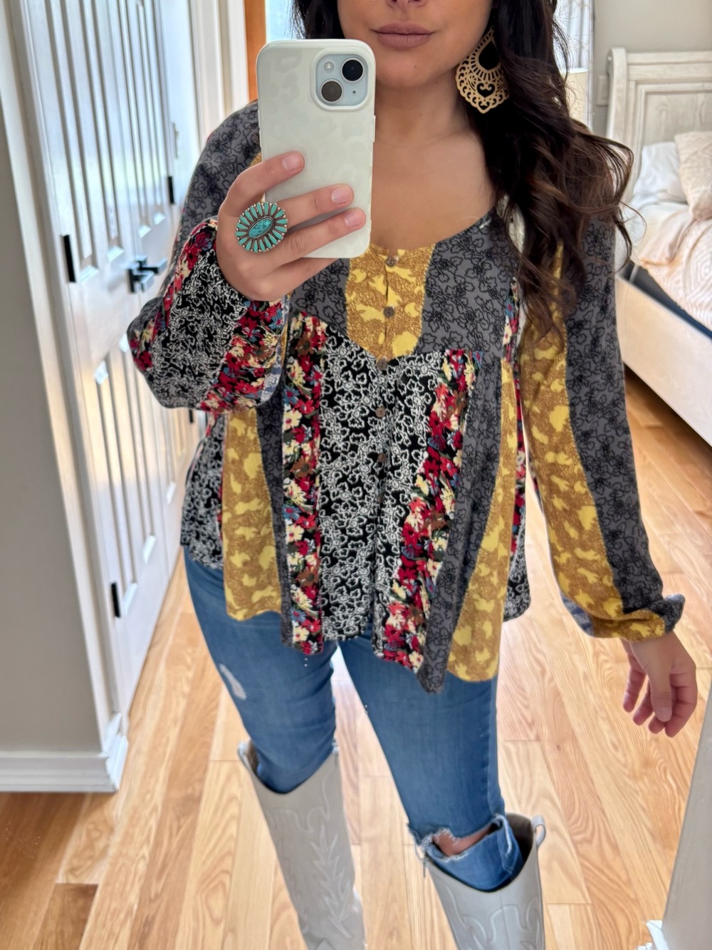 Entro boho patchwork top - Picture 1 of 3